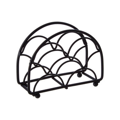 Black Deco Semicircle Napkin Holder
