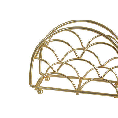 Matte Gold Deco Semicircle Napkin Holder