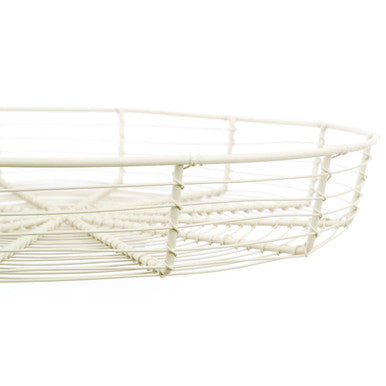 Cream Wire Bread Basket