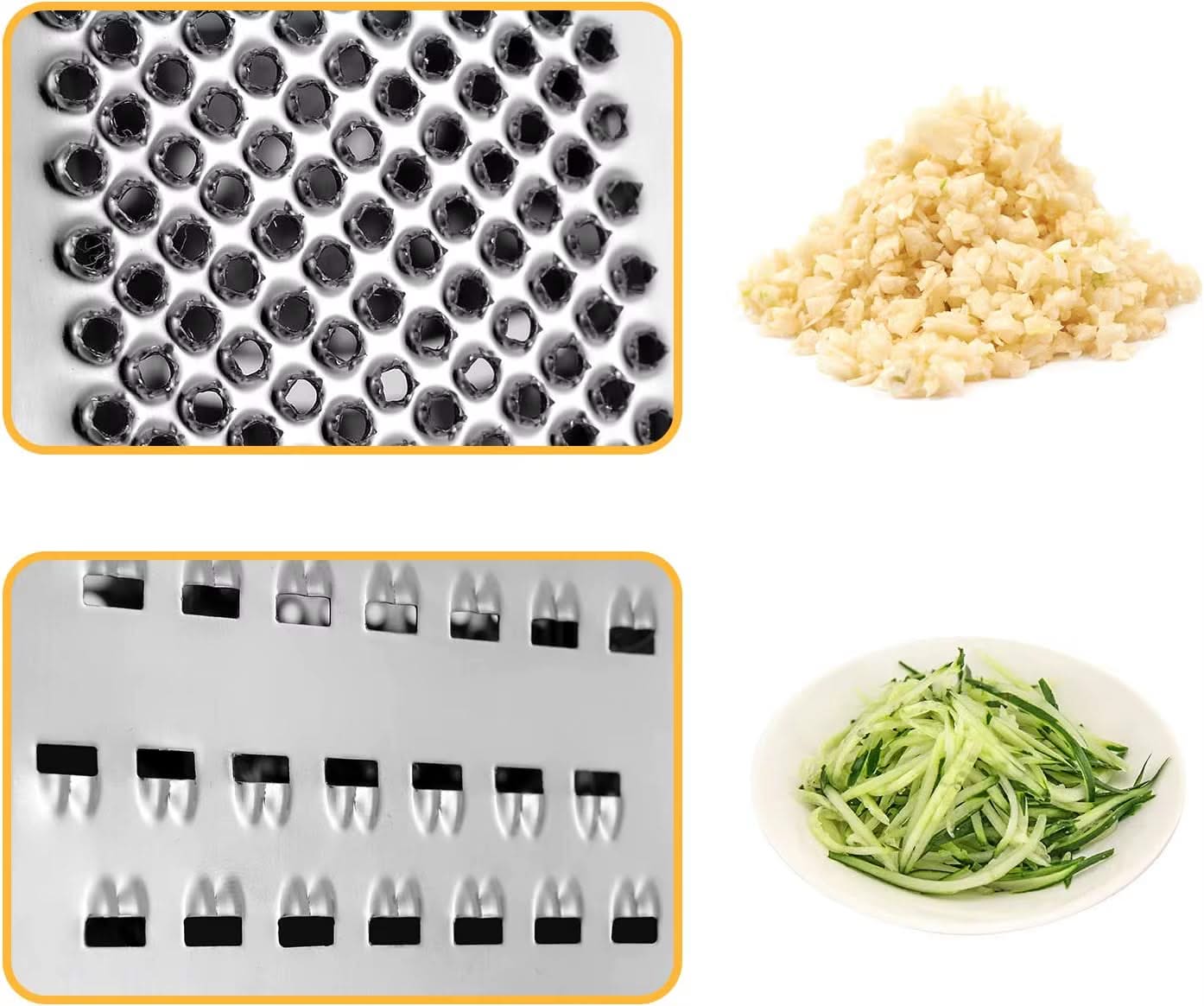 6-in-1 Stainless Steel Box Grater with Handle – Multipurpose All-in-One Shredder for Cheese, Vegetables, and More, Ideal for Grating, Slicing, and Zesting (Available in 25x12cm and 22x10cm Sizes)