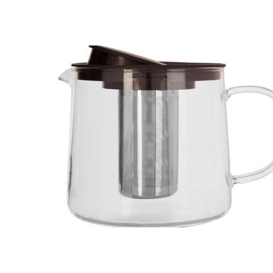 1200ml Heat Resistant Glass Teapot with Deep Stainless Strainer
