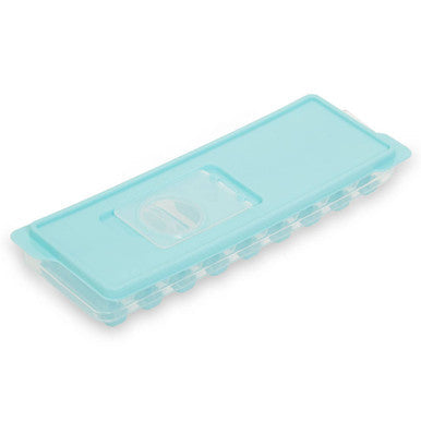 Arctic Green Plastic Ice Cube Tray with Lid