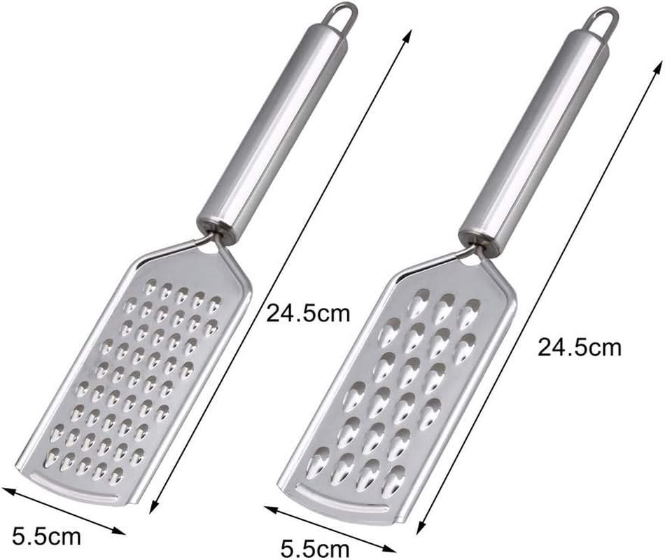 2-Piece Kitchen Grater Set – Razor-Sharp Stainless Steel Blades for Cheese, Chocolate, Carrot, Ginger, and Nuts