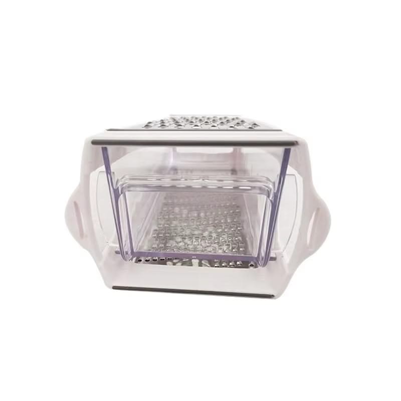 Double-Sided Multifunctional Grater with Storage Box—Dual-Sided for Coarse and Fine Grating(White)