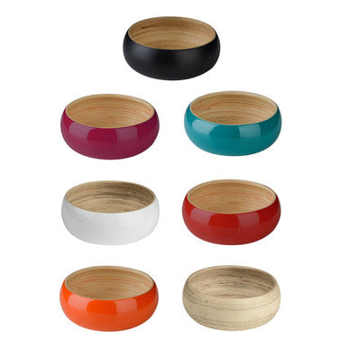 Raspberry Spun Bamboo Round Bowl