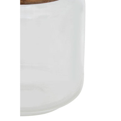 Glass Storage Jar with Acacia Wood Lid 700ml