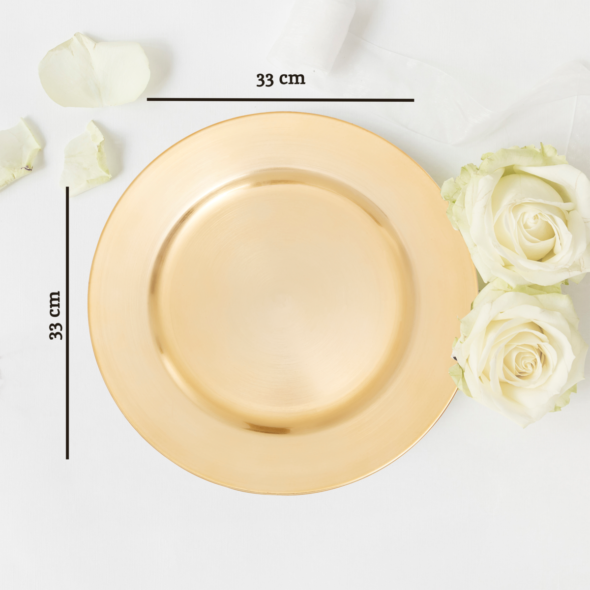 Flat Gold Charger Plate | Dia