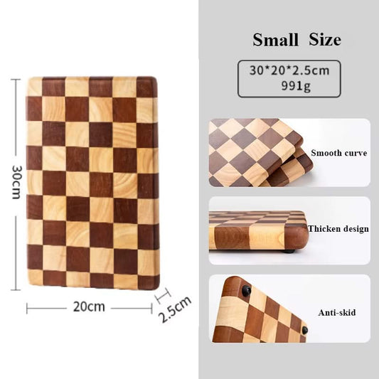 Solid Wood Double-Colored Cutting Board β Durable Anti-Skid Chopping Board for Slicing, Chopping, and Kitchen Prep