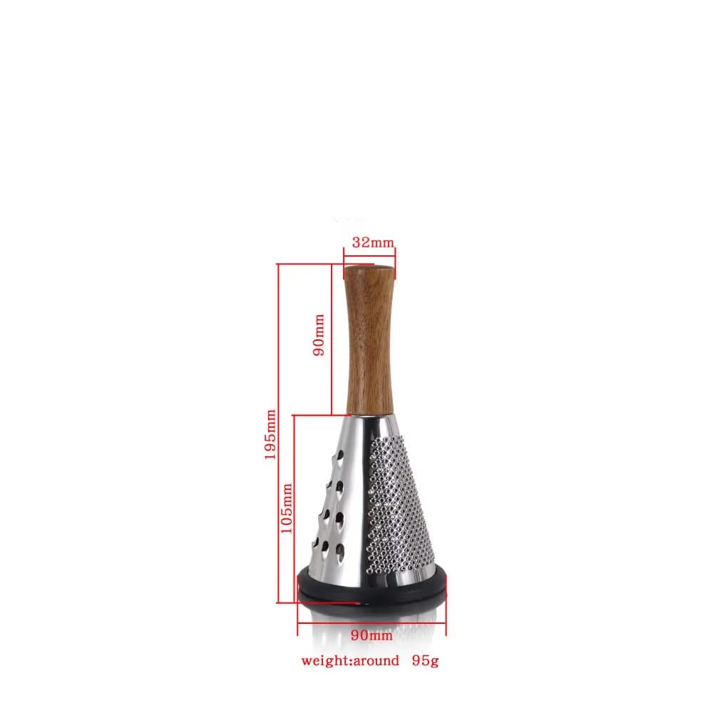 Modern Multi-functional Cone-Shaped Grater 3-Side Grater and Zester – Ideal for Cheese, Vegetables, and Fruits in the Kitchen (Silver), Available in 4 Sizes