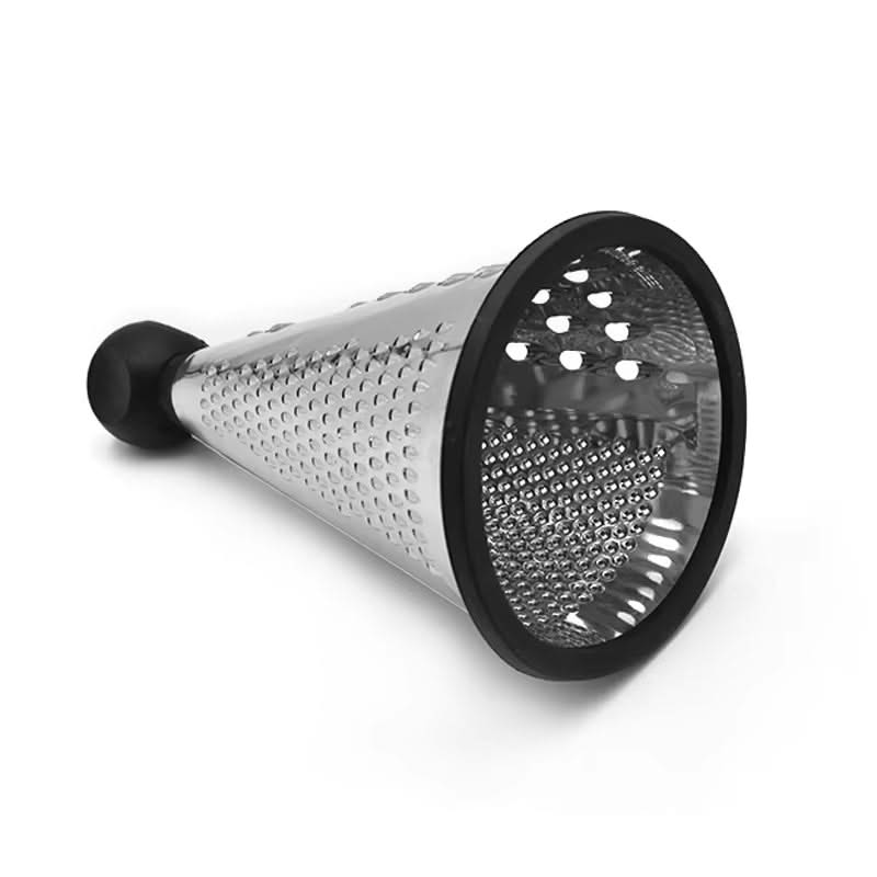 Multi-functional Cone-Shaped Grater with Plastic Handle – Ideal for Cheese, Vegetables, and Fruits in the Kitchen (Black)
