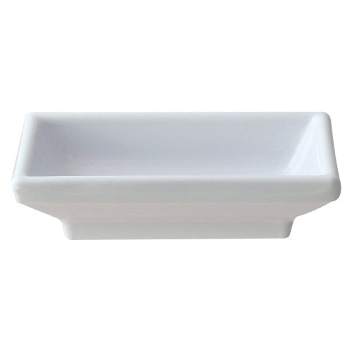 Classic Rectangular Melamine Sauce Dish 95mm x 65mm - Pack of 12 - White