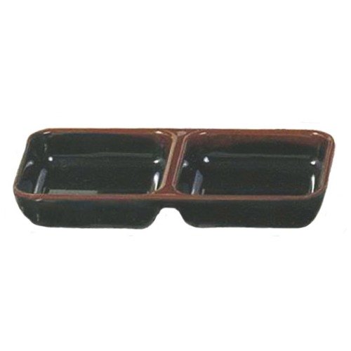 Asian-Style Melamine Twin Sauce Dish 4 oz/ 150mm x 75mm - Dozen