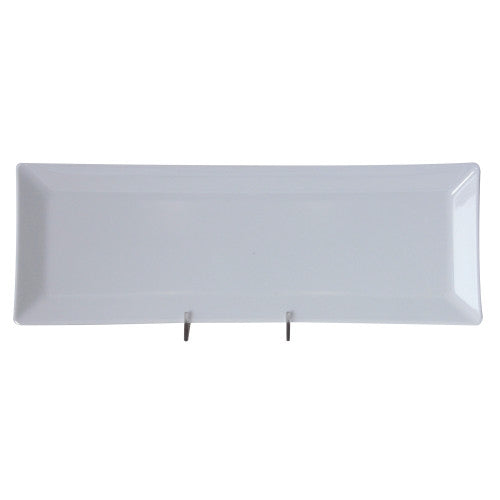 Classic White Rectangular Melamine Plate 381mm x 135mm - Pack of 12