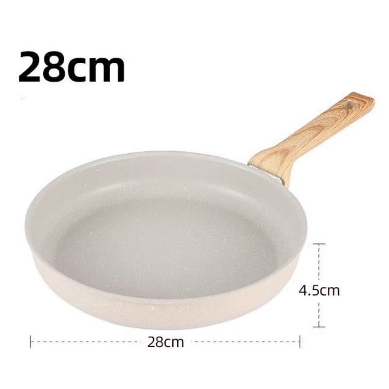 Ceramic Non-Stick Wok Frying Pan – Ideal for Pancakes, Steak, and Sauces, Compatible with Induction and Gas Stoves, 28cm