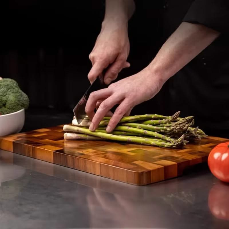 Premium Double-Sided Acacia Wood Chopping Board β Splicing Design, Water Drainage, and Damp-Proof for Modern Kitchens
