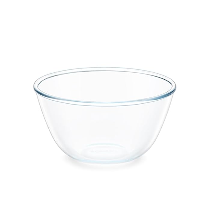 2.5 L Serving & Mixing Borosilicate Glass Bowl, Multipurpose Round Bowl for Kitchen & Dinning