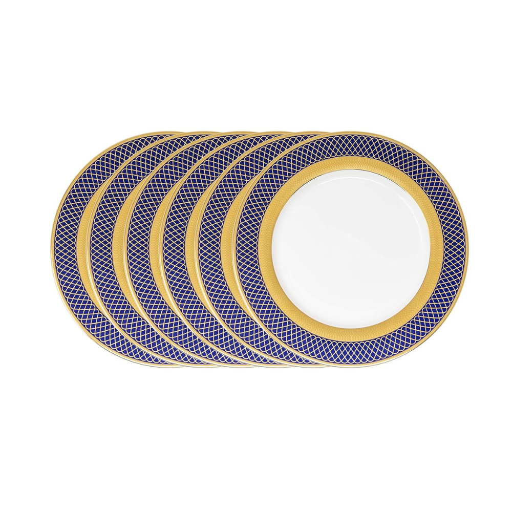 6 Pcs Dinner Plate Set, 27.4 cm, Navy Blue