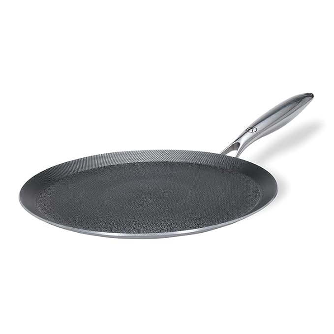 Stainless Steel Triply Non Stick Tawa, 28 cm, Rivetless Double Wired Handle, Gas & Induction Base