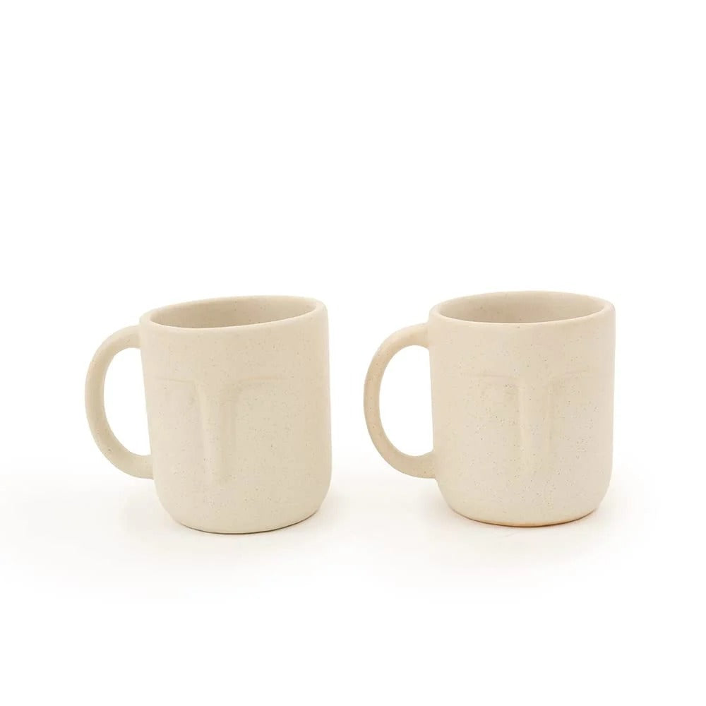 Moai Ceramic Mug Set of 2 (350 ml)