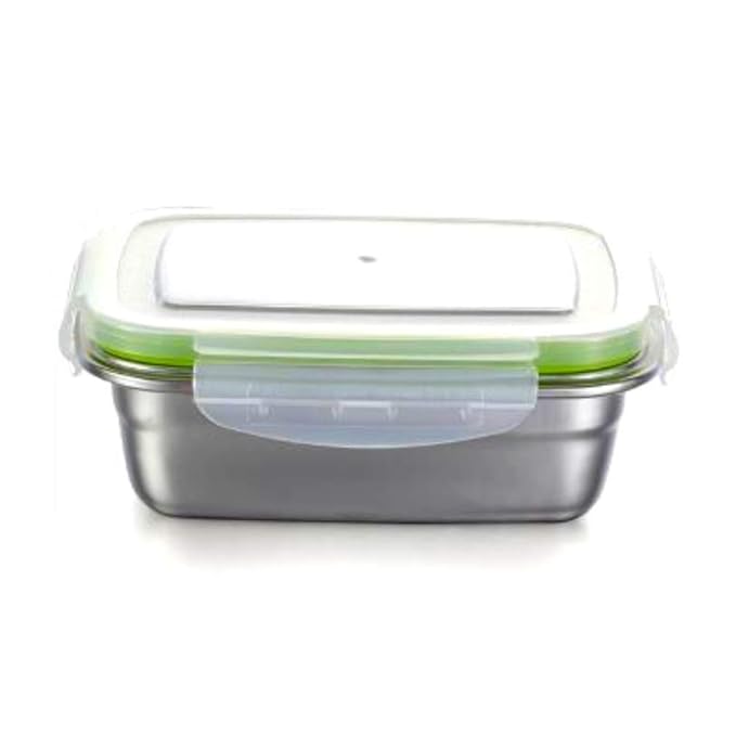 High Steel Rectangle Heavy Duty Airtight Leakproof Unbreakable 3800 ml Storage Container Lunch Box