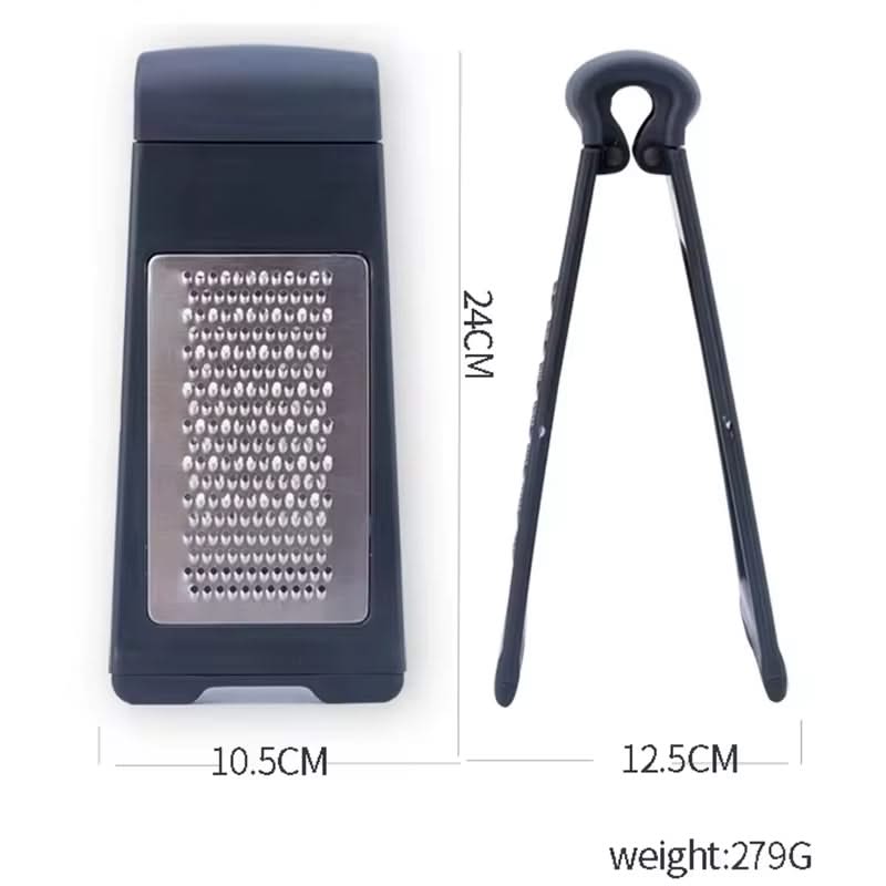 Modern Multifunctional Space-Saving Vertical Foldable Stainless Steel Grater—Double-Sided Design for Fine Grating of Cheese, Vegetables, and Fruit