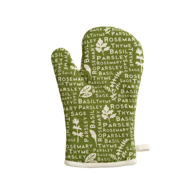 Cream Botanical Single Oven Glove