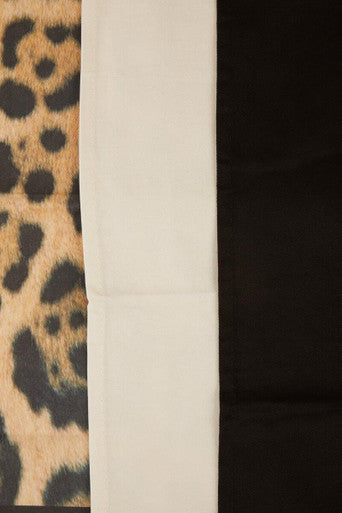 Set of 3 Black and White Leopard Print Tea Towels