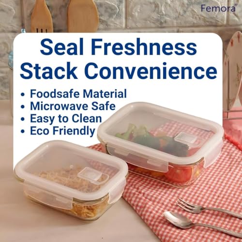 Borosilicate Glass Containers for Kitchen, Storage Box for Kitchen With Air Vent Lid