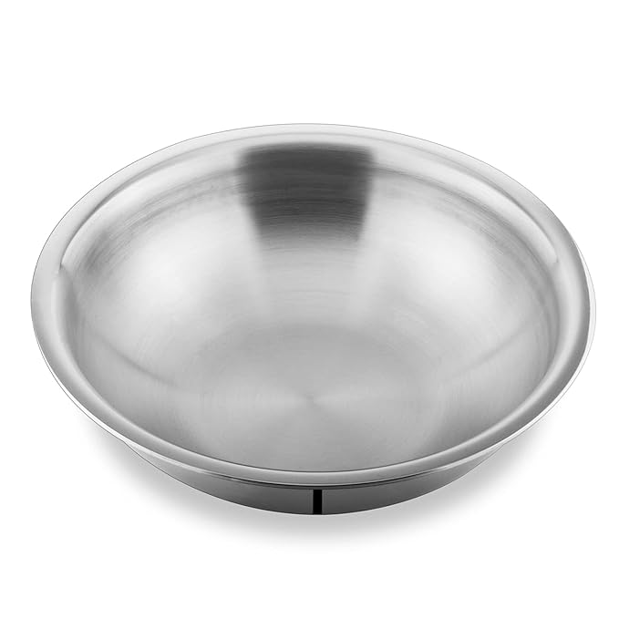 Triply Stainless Steel Tasla Kadai With Induction Base Kadhai Without Handle