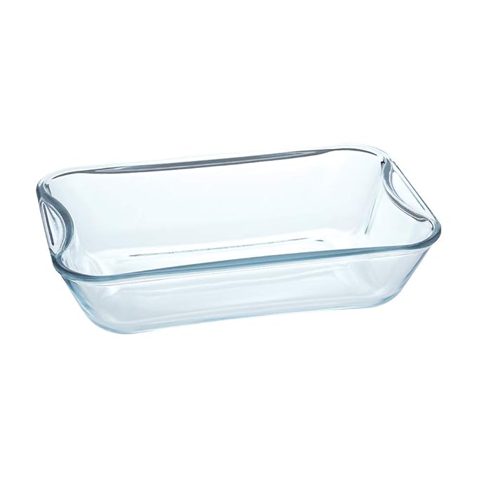 Rectangular Glass Baking Microwave and Oven Safe Dish, 2.5 L, Transparent