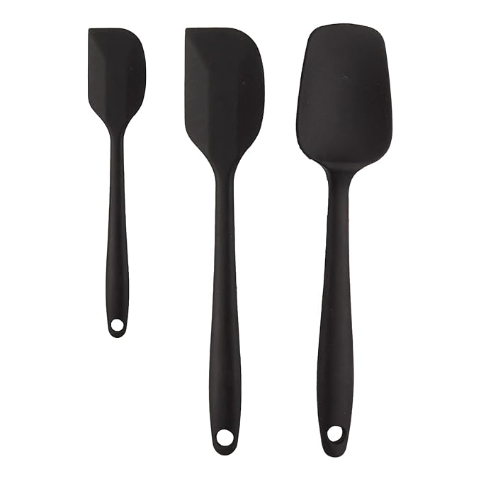 Non-stick Spatula for Cooking, Baking & Mixing Set of 3, Silicone Spatulas, Dishwasher Safe