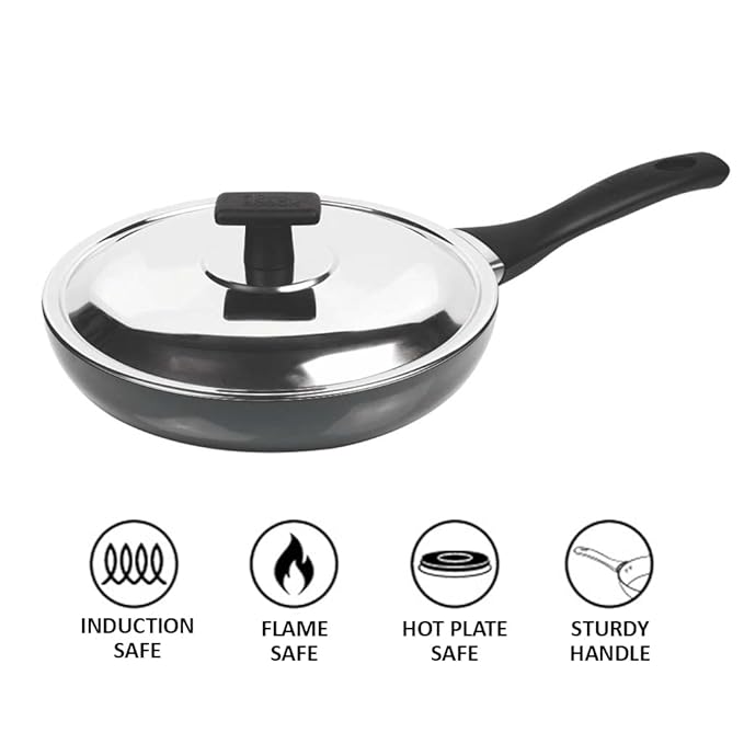 Hard Anodized Fry Pan 24 cm / 1.8 L With Stainless Steel Lid