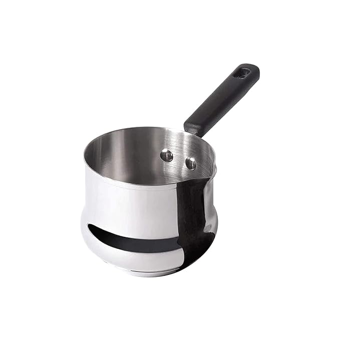 Nickel Free Stainless Steel Mini Pot with Handle 10 cm Grey, 0.60 L