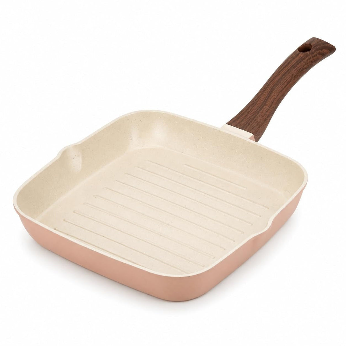 Square Grill Pan Ceramic Non-Stick Induction Friendly