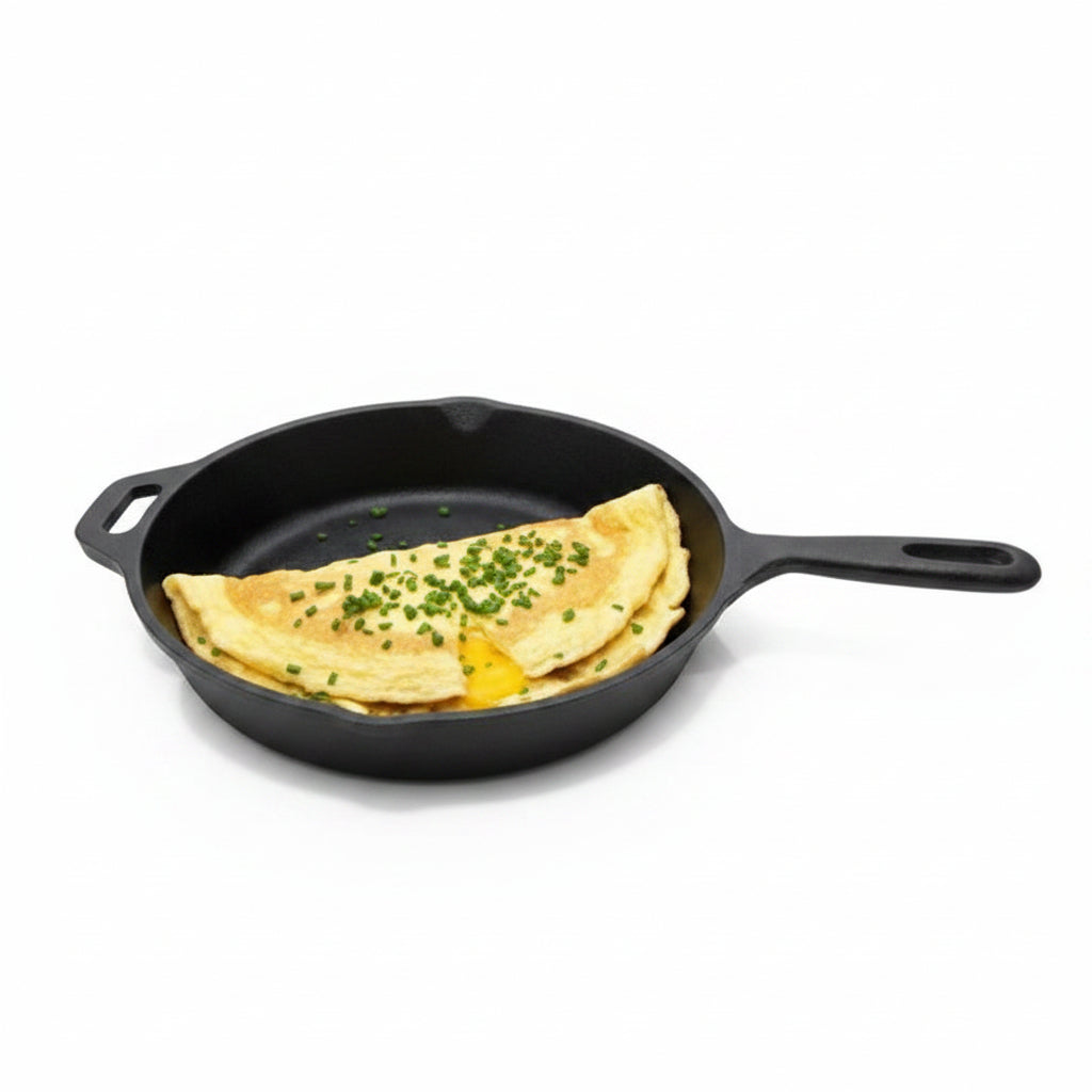 Pre-Seasoned Cast Iron Fry Pan 26 cm 1.9kg Naturally Nonstick Gas Induction Frying Searing Sautéing