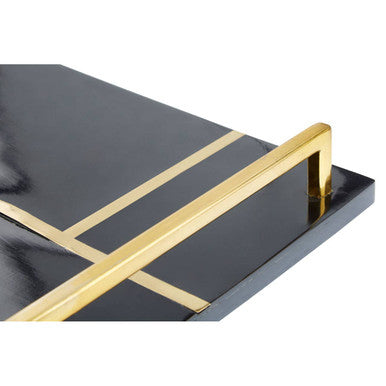 Black and Gold Decorative Tray