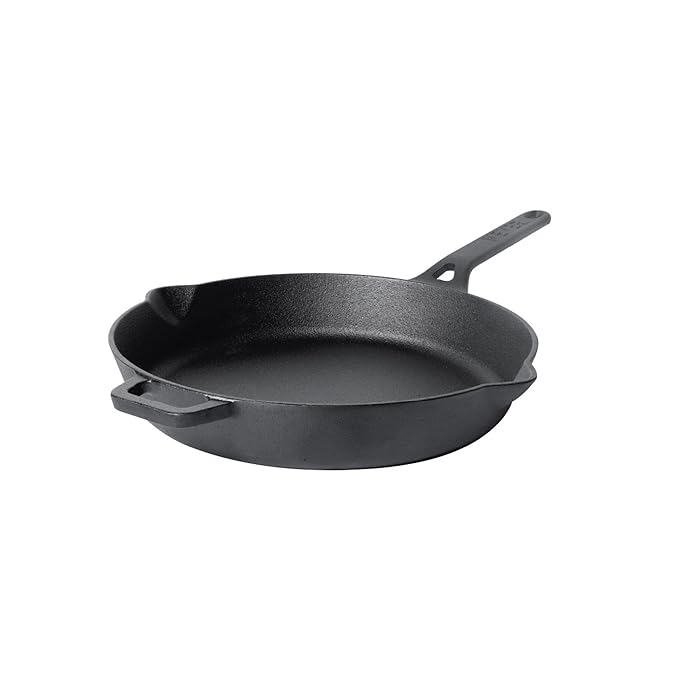 Pre-Seasoned Cast Iron Frypan Cast Iron Skillet, Induction Frying Pan 26 cm Black