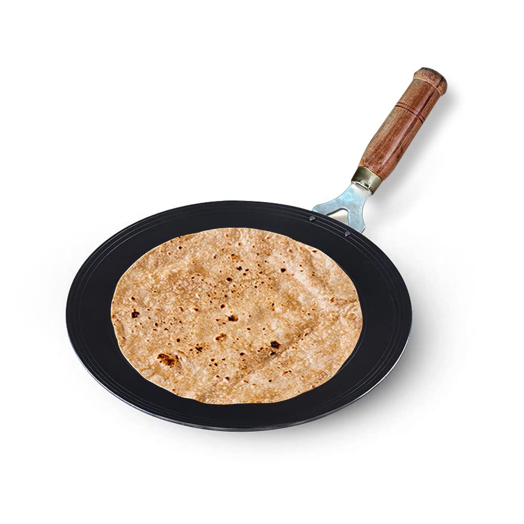 Tava Non Stick Tawa with Stainless Steel Handle Black