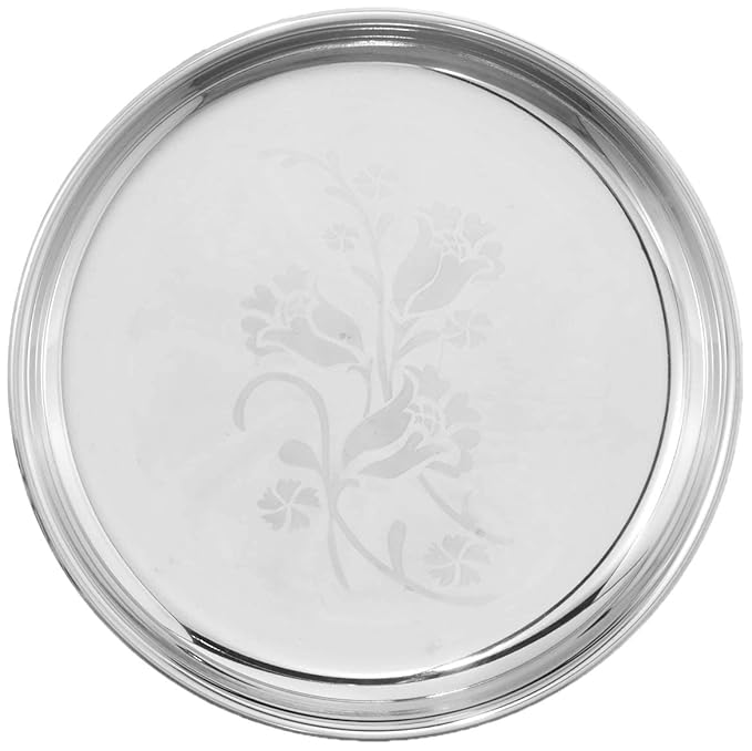 Stainless Steel 9 22G Lazer Etching Buffet Plate 20 cm