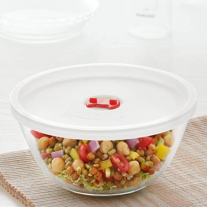 1.3 L Serving & Mixing Bowl with Lid, Multipurpose Round Bowl for Kitchen & Dinning