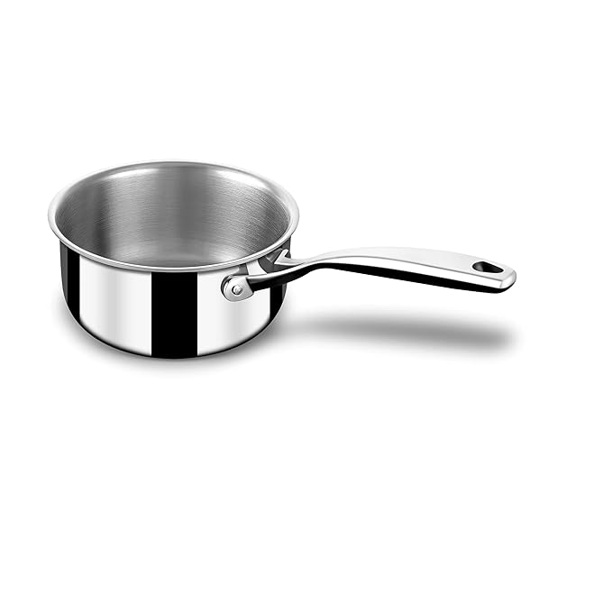 Stainless Steel Tea Pan, Triply Saucepan With Lid I Milk Pan 1.4 L, Gas & Induction Base, Artisan 4216