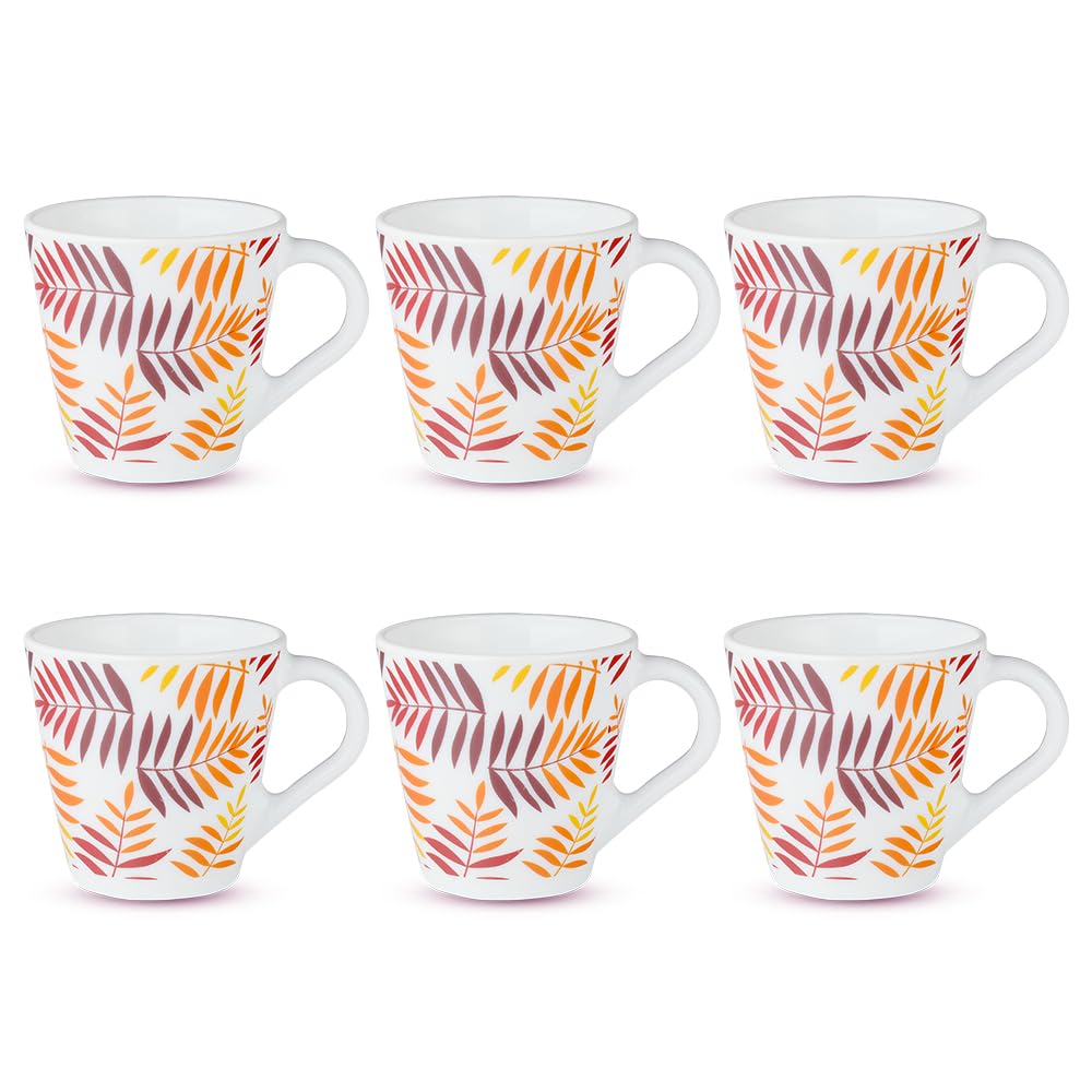 Costa Opalware Mug, Set of 6 Tea/coffee Mugs, 110 ml Each