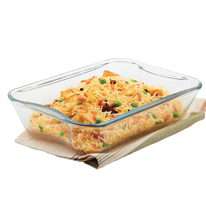 Glass Rectangular Baking Dish, 1 Piece, 1.5 L, Transparent
