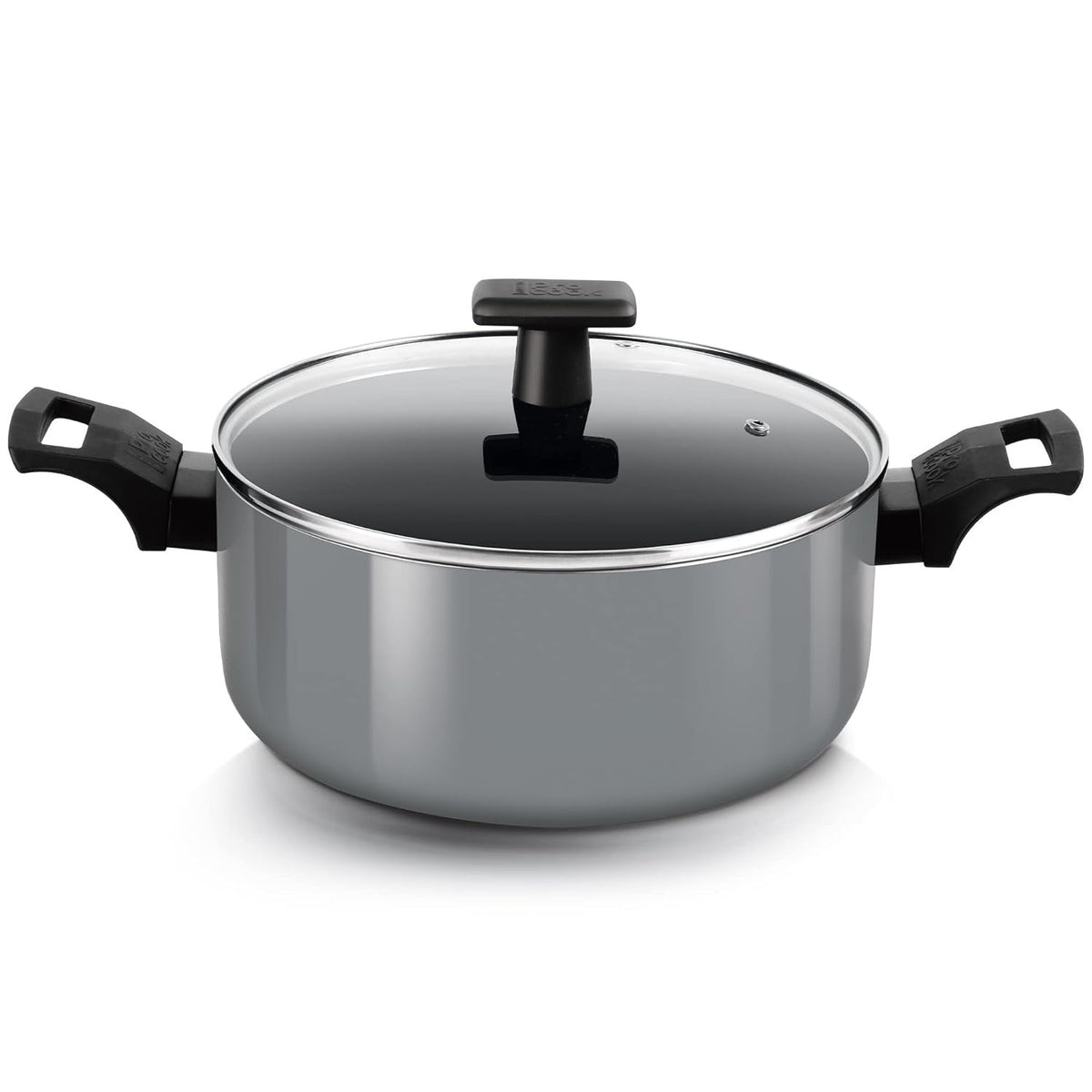 Non-Stick Aluminium Biryani Pot with Glass Lid Induction