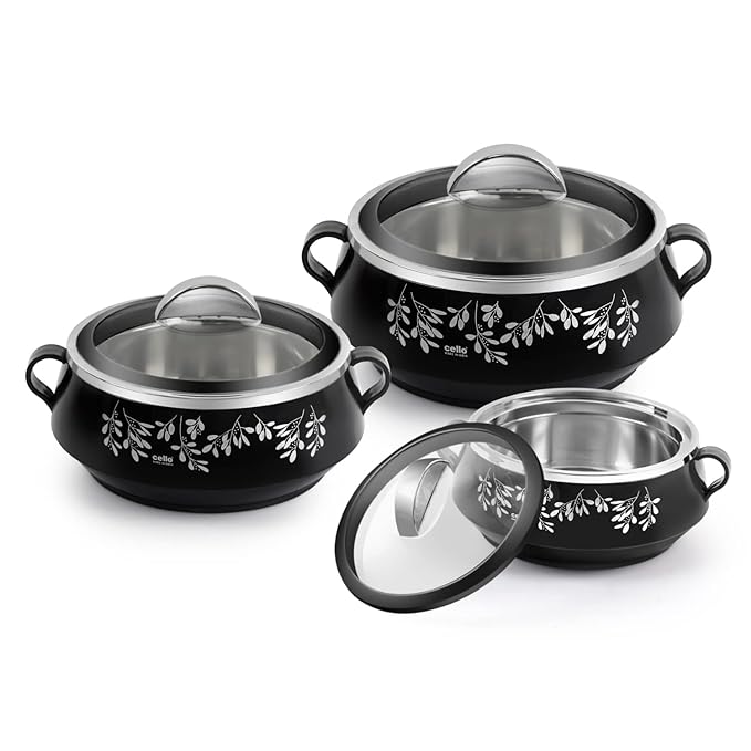 Glitter Casserole Insulated Casserole Set, Set Of 3 - Design 2
