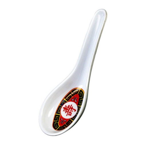 Melamine Chinese Soup Spoon 0.5oz - Dozen