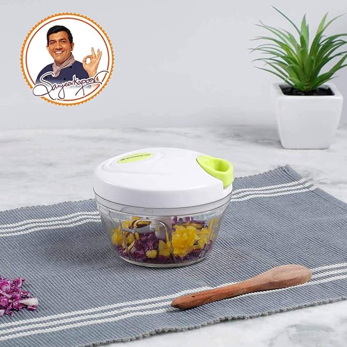 Classic String Vegetable Chopper & Whipper, Vegetable Cutter, 3 Stainless Steel Blades, 300 ml