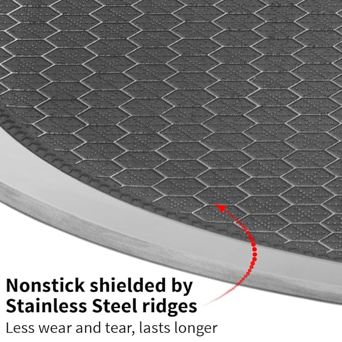 24 cm Paratha Tava, Triply Stainless Steel Shielded Nonstick Tawa