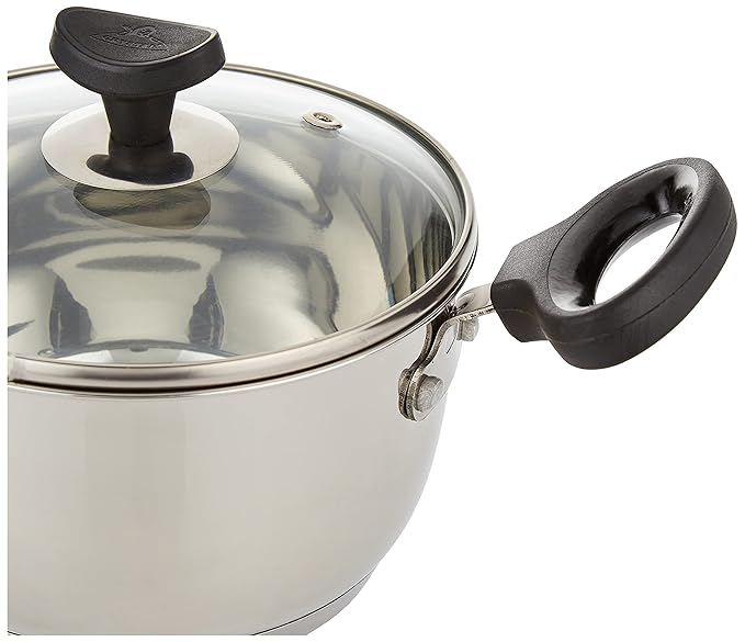 Stainless Steel Casserole with Glass Lid, 160 mm, 1.7 L