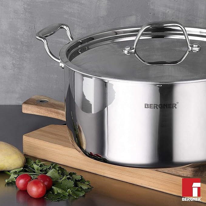 Argent Triply Stainless Steel 22 cm Casserole With Stainless Steel Lid, 4.1 L